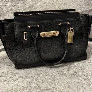 Coach Black Leather Shoulder Bag